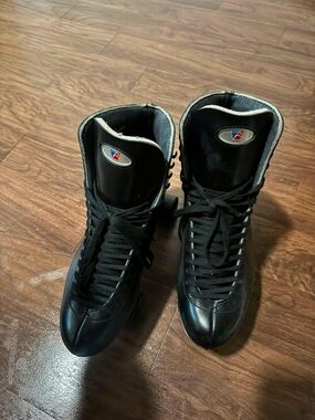 Riedel Black High-Top Lace-Up Roller Boots